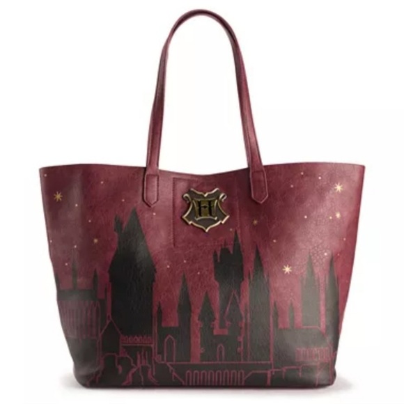 Harry Potter Hogwarts Print Tote Bag - Picture 1 of 15